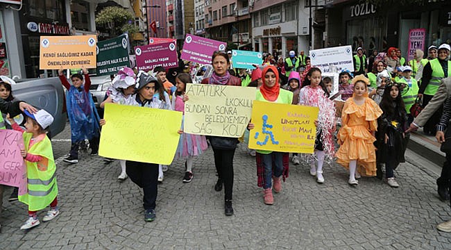 Rize'de temiz çevre için yürüyüş düzenlendi