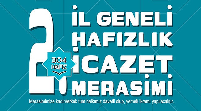 Rize'de 2. İl Geneli Hafızlık İcazet Merasimi yapılacak