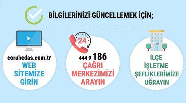 Çoruh EDAŞ Aboneleri için Bilgi Güncelleme Projesi başlattı