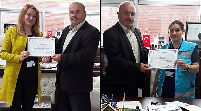 Başarılı Sağlıkçılara 'Teşekkür Belgesi' verildi