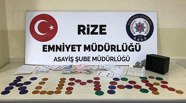 Rize Emniyeti'nden 'Kumar' Operasyonu