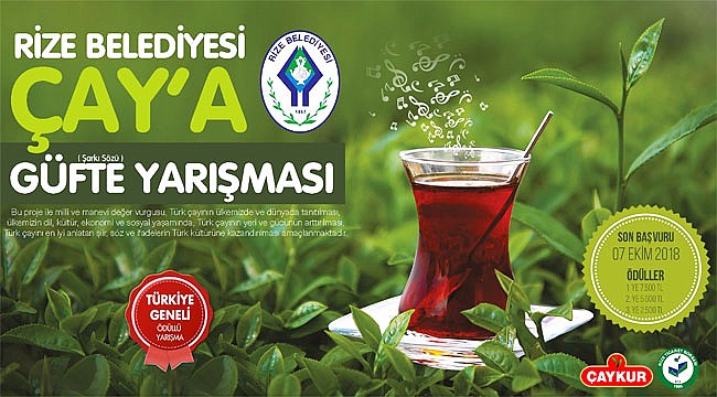 Rize Belediyesi'nden 'Çaya Güfte Yarışması'