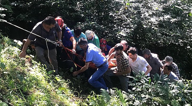 Rize'de yamaçtan dereye düşen kişi öldü