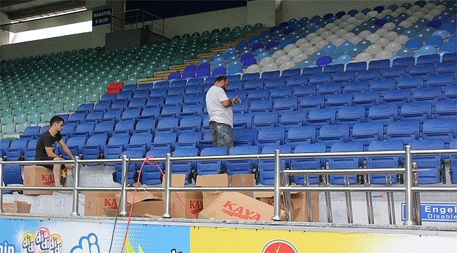 Çaykur Didi Stadının koltukları yenileniyor