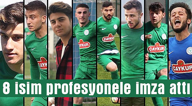 Çaykur Rizespor'da 8 altyapı futbolcusu profesyonel oldu