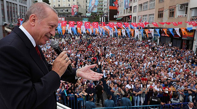 Cumhurbaşkanı Erdoğan Rize'de hemşehrilerine seslendi