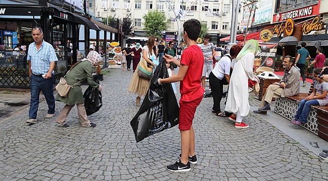Rize'de çöp toplama etkinliği düzenlendi