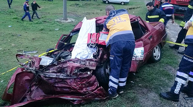 Otomobil hurdaya döndü: 1 ölü, 3 yaralı