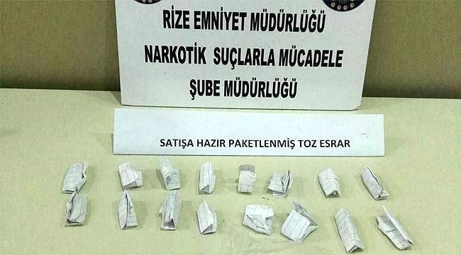 Rize'de uyuşturucu satan 3 torbacı tutuklandı