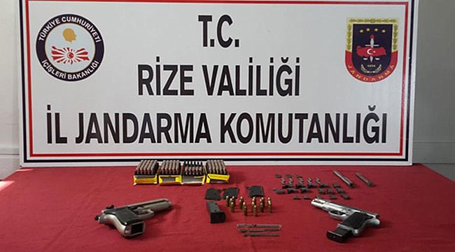 Rize'de kaçak silah atölyesine baskın