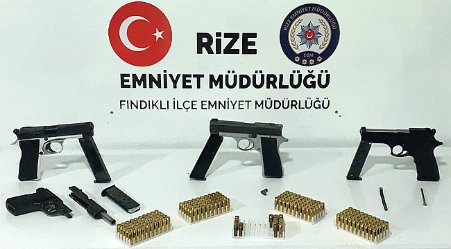 Fındıklı'da silah kaçakçısı 3 kişi yakalandı
