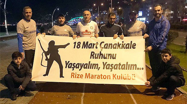 Çanakkale Şehitleri Anısına 18 kilometre koştular