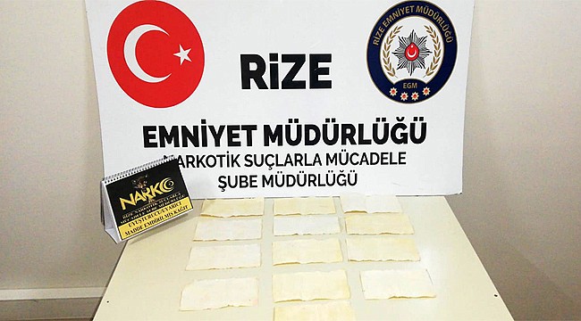 Rize'de uyuşturucu taciri yakayı ele verdi