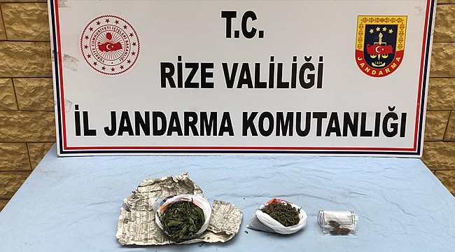 Rize'de uyuşturucu operasyonu: 2 kilo esrar yakalandı