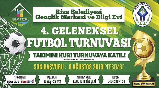 Rize Belediyesi'nden ödüllü futbol turnuvası