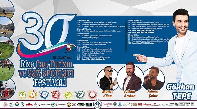 Rize Çay, Turizm ve Yaz Sporları Festivali başlıyor