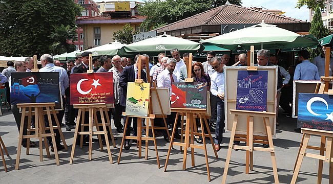 Rize'de 15 Temmuz Resim Sergisi açıldı