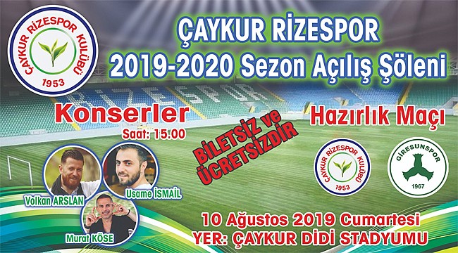 Çaykur Rizespor yeni sezonu şölenle açıyor