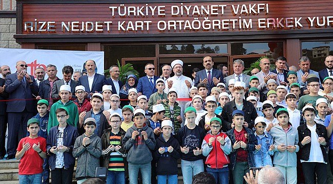 Rize Nejdet Kart Orta Öğretim Erkek Öğrenci Yurdu açıldı
