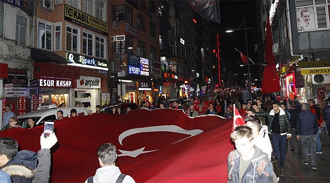 29 Ekim Rize'de Fener Alayı yürüyüşü ile kutlandı
