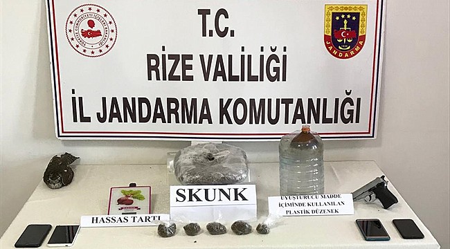 Çayeli'nde uyuşturucu operasyonu: 3 kişi gözaltında
