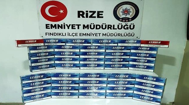Fındıklı'da kaçak sigara yakalandı