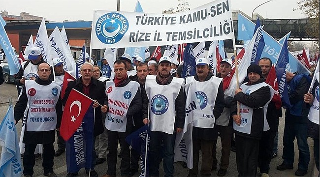 Rize'de memurlardan 2020 bütçesine sert tepki