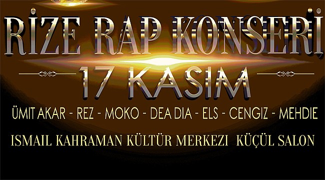 Rize'de Rap Konseri düzenleniyor