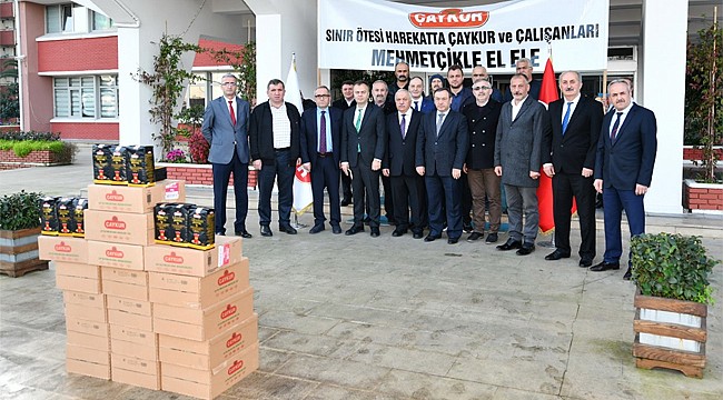 Çaykur personelinden Mehmetçiğe bir TIR dolusu çay