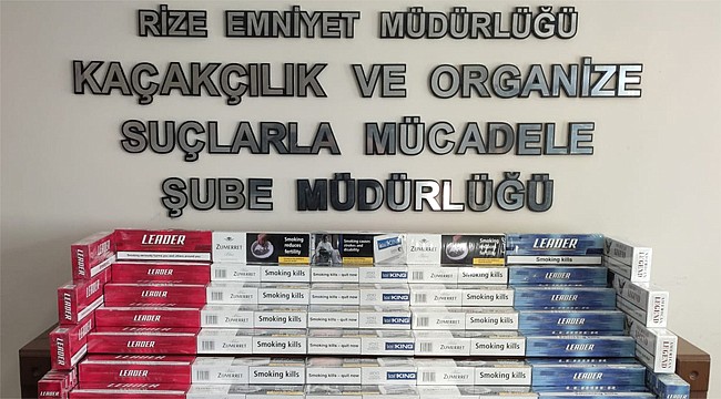 Rize'de kaçak sigara operasyonu