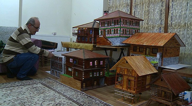 Rize mimarisini minyatür evlerde yaşatıyor