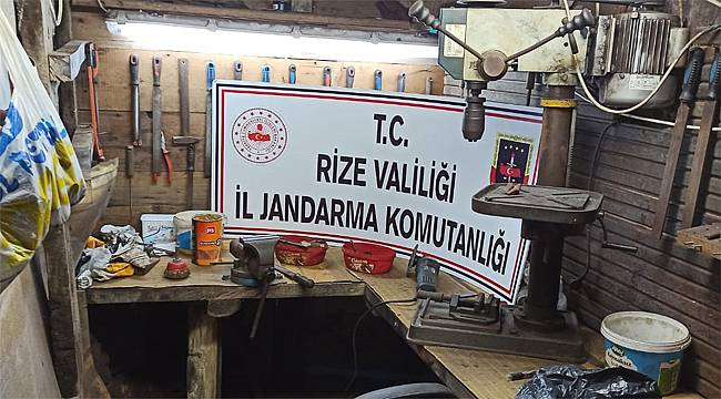 Ardeşen'de kaçak silah atölyesine baskın