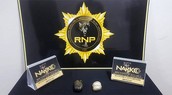 Rize'ye gelen yolcu otobüsünde bonzai yakalandı