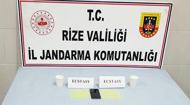 Rize'de 144 Extacy hap yakalandı