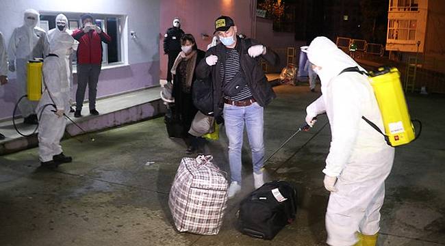 Ukrayna'dan getirilen 141 kişi Rize'de karantinaya alındı