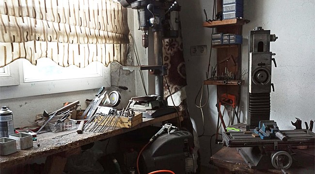 Pazar'da kaçak silah atölyesine baskın: 2 gözaltı
