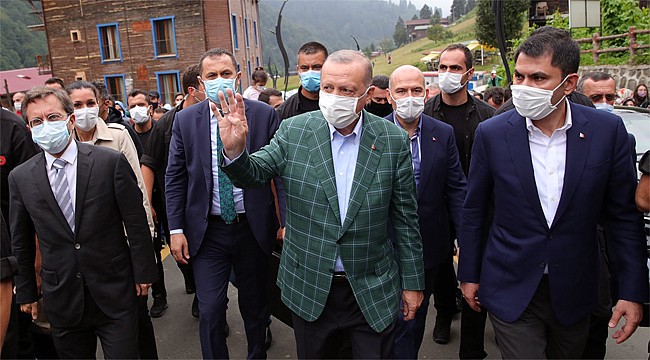 Cumhurbaşkanı Erdoğan Rize'den ayrıldı