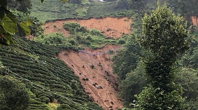 Rize'de etkili olan yağışın boyutları ortaya çıkıyor