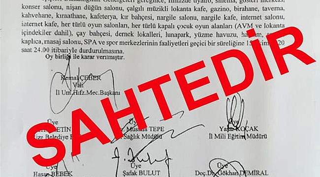 Vali imzalı sahte belge Rize'yi karıştırdı