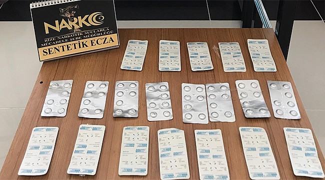 Rize'de 328 adet uyuşturucu hap yakalandı