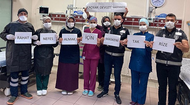 Rize'de Sağlık Çalışanları uyardı: Maskeni Tak Rize