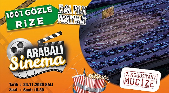 Rize'de sinema keyfi arabalara taşınıyor