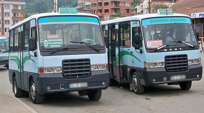 Rize'de dolmuş ücretlerine zam yapıldı