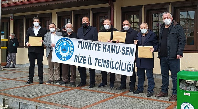 Rize'de memurlar ek zam talebi için Cumhurbaşkanı'na mektup gönderdiler