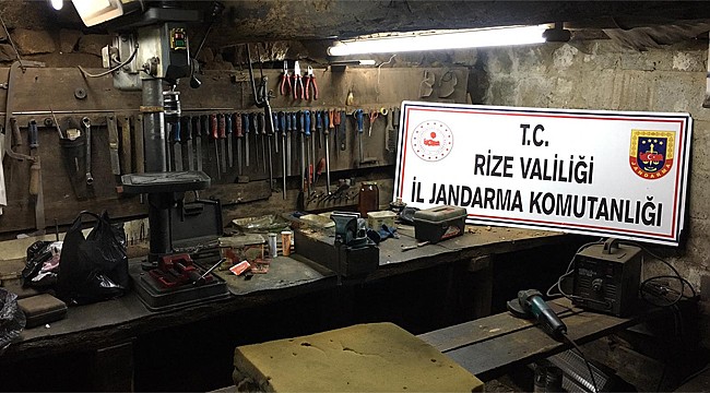 Ardeşen'de kaçak silah atölyesine baskın