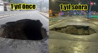 Cumhurbaşkanı Erdoğan'ın yolu yine çöktü