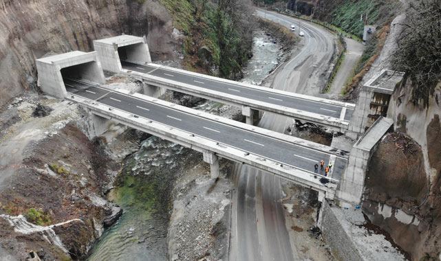 Rize'de 13 ayrı yol projesinde çalışmalar devam ediyor