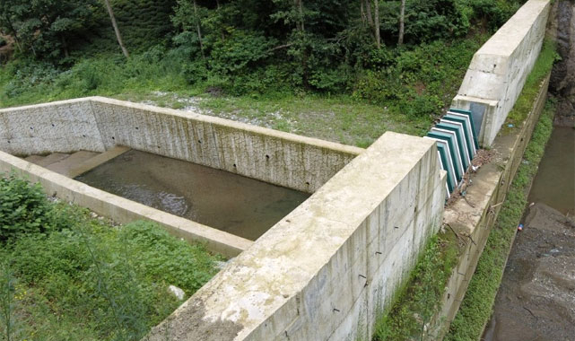 Rize'de tersip bendi çalışmaları devam ediyor