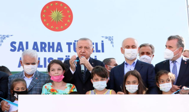 Cumhurbaşkanı Erdoğan Salarha Tüneli'ni açtı