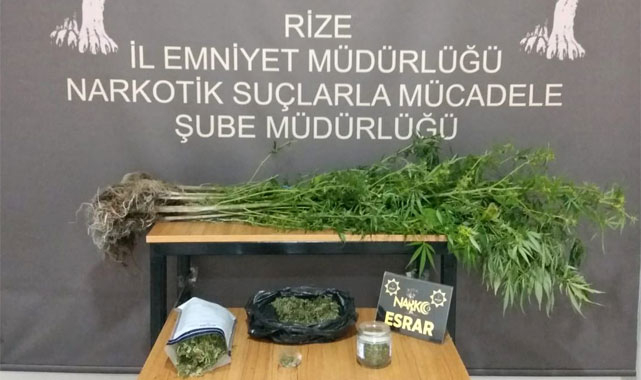 Rize'de uyuşturucu imal eden kişi yakalandı